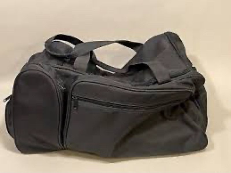 Super Bowl XXXVIII Houston NFL Football Black Duffel Bag 2004 Panthers Patriots