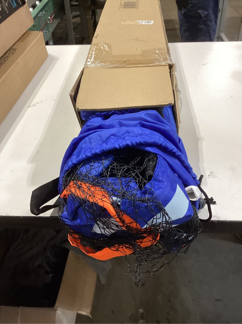 Condition photo showing Good Condition for joola hit mit adjustable height portable badminton net set - competition multi sport indoor or outdoor net for playing pickleball, kids volleyball, soccer tennis, lawn tennis - easy and fast assembly blue