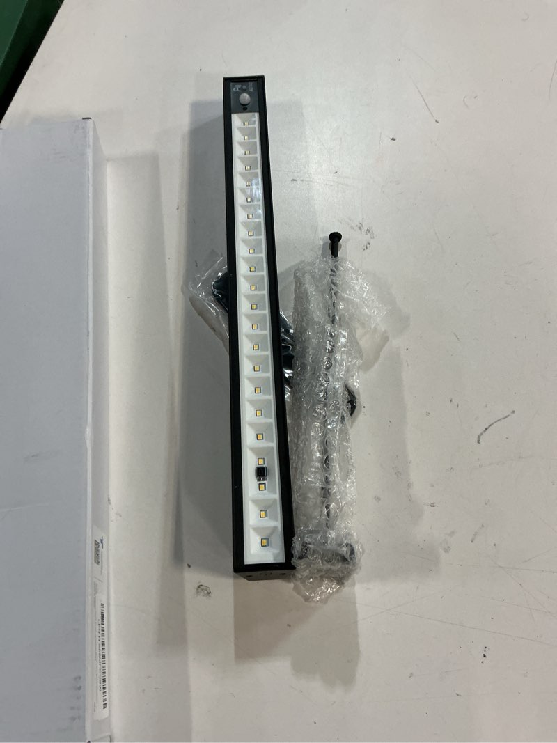 Condition photo showing Good Condition for Rechargeable Motion Sensor Ceiling Light, Full Metal Pendant Lights, Battery Operated LED Closet Lights with Remote, Timer - 3 Color 500LM Dimmable, Cordless Magnetic Mount for Garage Kitchen,Black Black 16'' Ceiling&Pendant