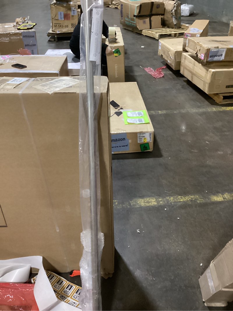 Rod Desyne Twine 1" Ceiling Curtain Room Divider, Satin Nickel