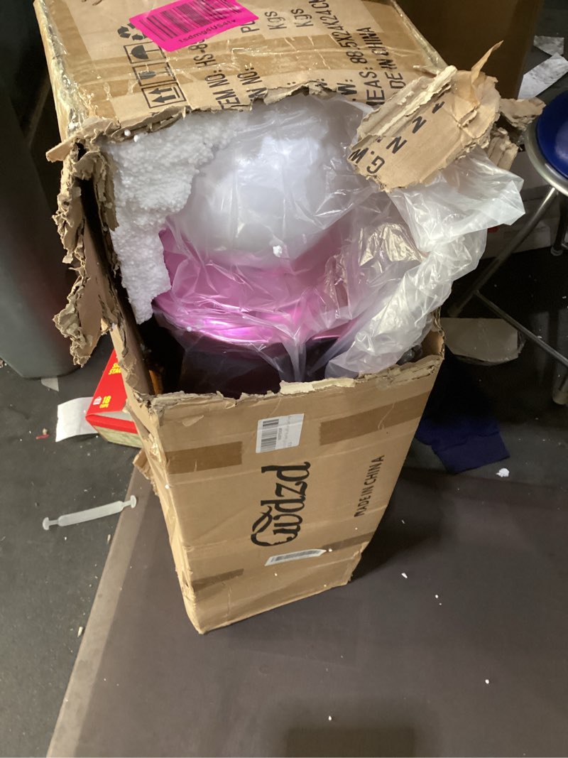 Condition photo showing As Is for 35'' Pink Barber Pole Light