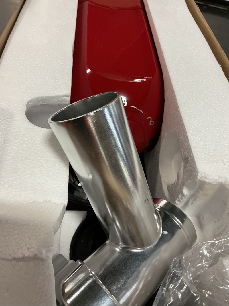 Condition photo showing As Is for VIVOHOME Stand Mixer, 660W 10 Speed 6 Quart Tilt-Head Kitchen Electric Food Mixer with Beater, Dough Hook, Wire Whip and Egg Separator, Red Bright Red