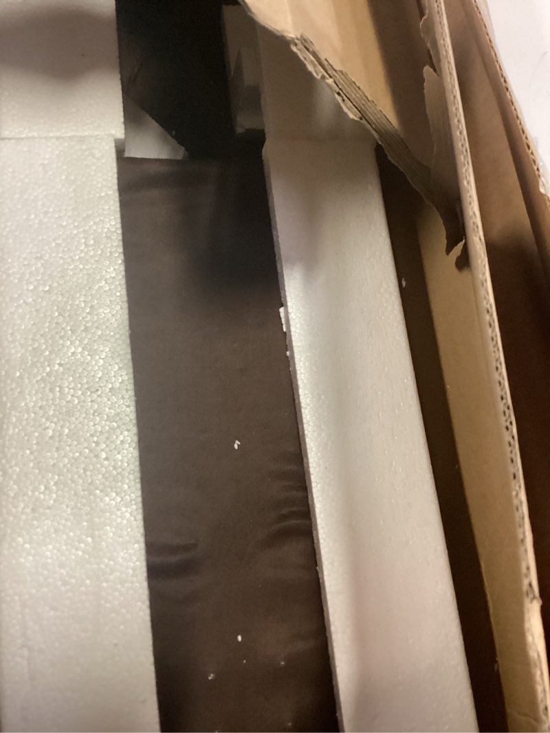 Condition photo showing As Is for popfly shower panel tower system, led rainfall & waterfall shower head with body jets, handheld shower & tub spout, matt black stainless steel wall-mounted bathroom shower column tower 2-type jets-black