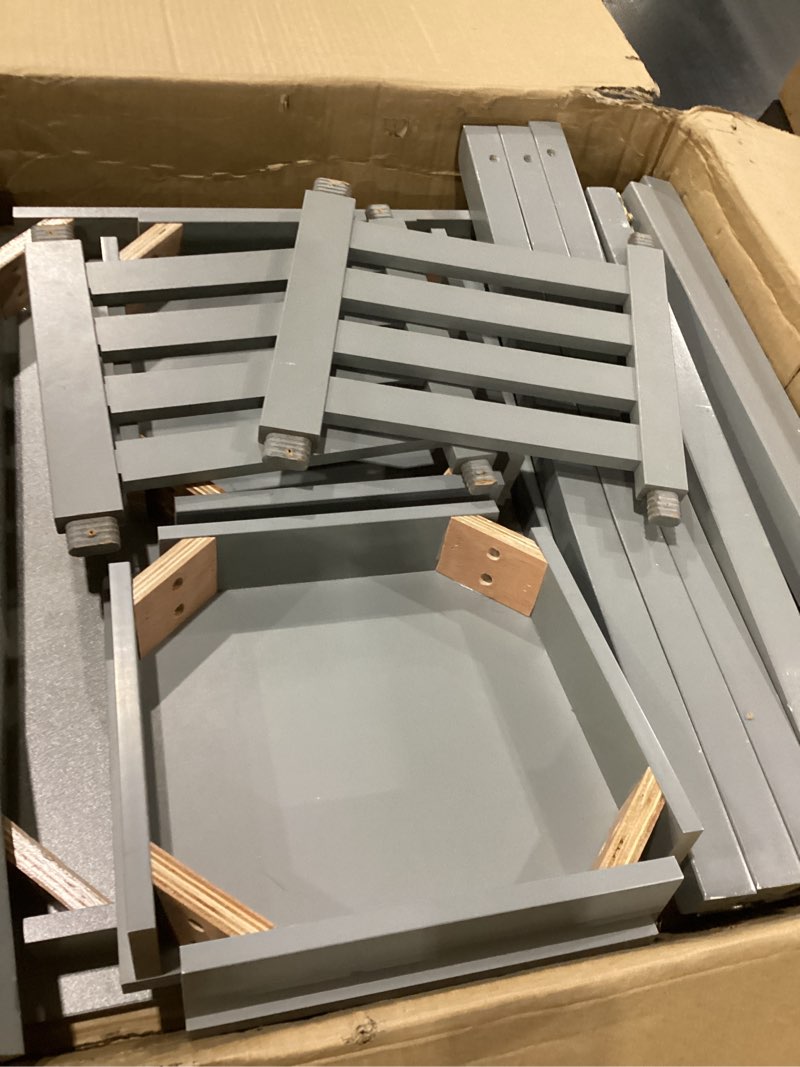 Condition photo showing Good Condition for FUNLIO Kids Table and 2 Chairs Set, Height Adjustable Toddler Table and Chair Set for Ages 3-8, Easy to Wipe Arts & Crafts Table, for Classrooms/Daycares/Homes, CPC & CE Approved (3pcs Set) - Gray 23.5in*23.5in Grey