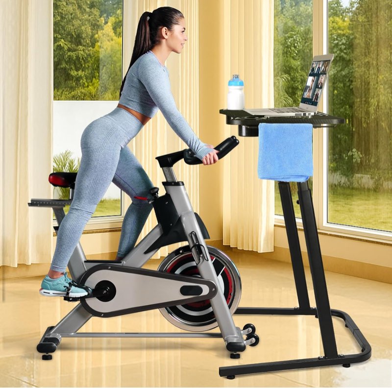 vtory treadmill desk – adjustable desk for walking pad, stable & heavy-duty height 30\"-47\", portable walking pad desk table stand for home office & work with installation guide (black)