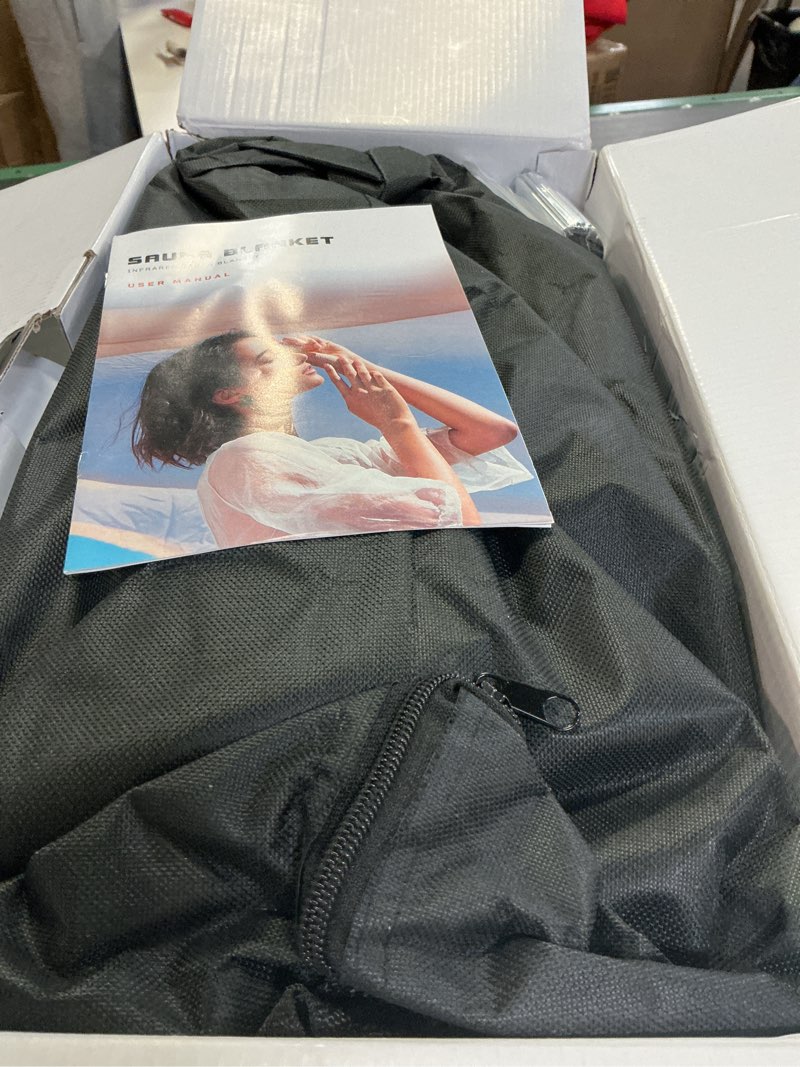 Condition photo showing Good Condition for Infrared Sauna Blanket - Portable Far Infrared Sauna for Home Relaxation - PU Sauna Blanket - Infrared Blanket Sauna with 77–176 °F Temp Range,for Full-Body Relaxation (Raven Black)