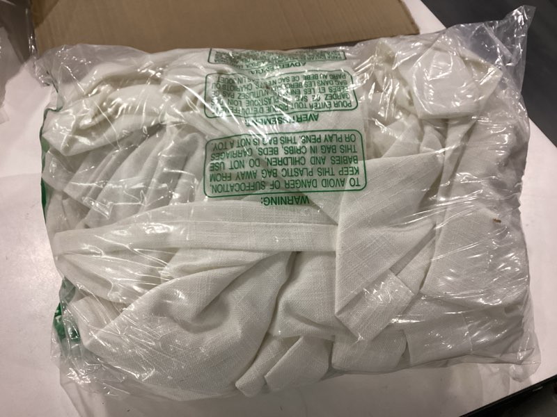 Condition photo showing Good Condition for Natural Cream Pinch Pleated Linen Curtains 92 Inches Long for Living Dining Room Bedroom Thick Linen Pinch Pleat with Hooks Rings Back Tab Light Filtering Boho Farmhouse Semi Sheer 92 Inch Curtain Natural 40"W x 92"L (Pack of 2)