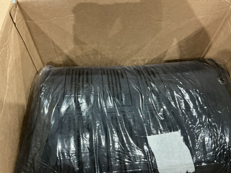 Condition photo showing As Is for vevor 2 pcs sound dampening blankets, soundproof curtains with 96 x 80 in, soundproof blanket with grommets, studio grommeted blanket, for window, door, light blocker, music recording, black