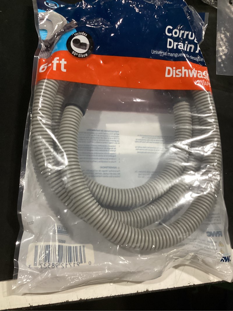Condition photo showing Good Condition for eastman 6-ft 5/8, 7/8, or 1 -in od inlet x 5/8 -in od outlet polypropylene dishwasher drain hose