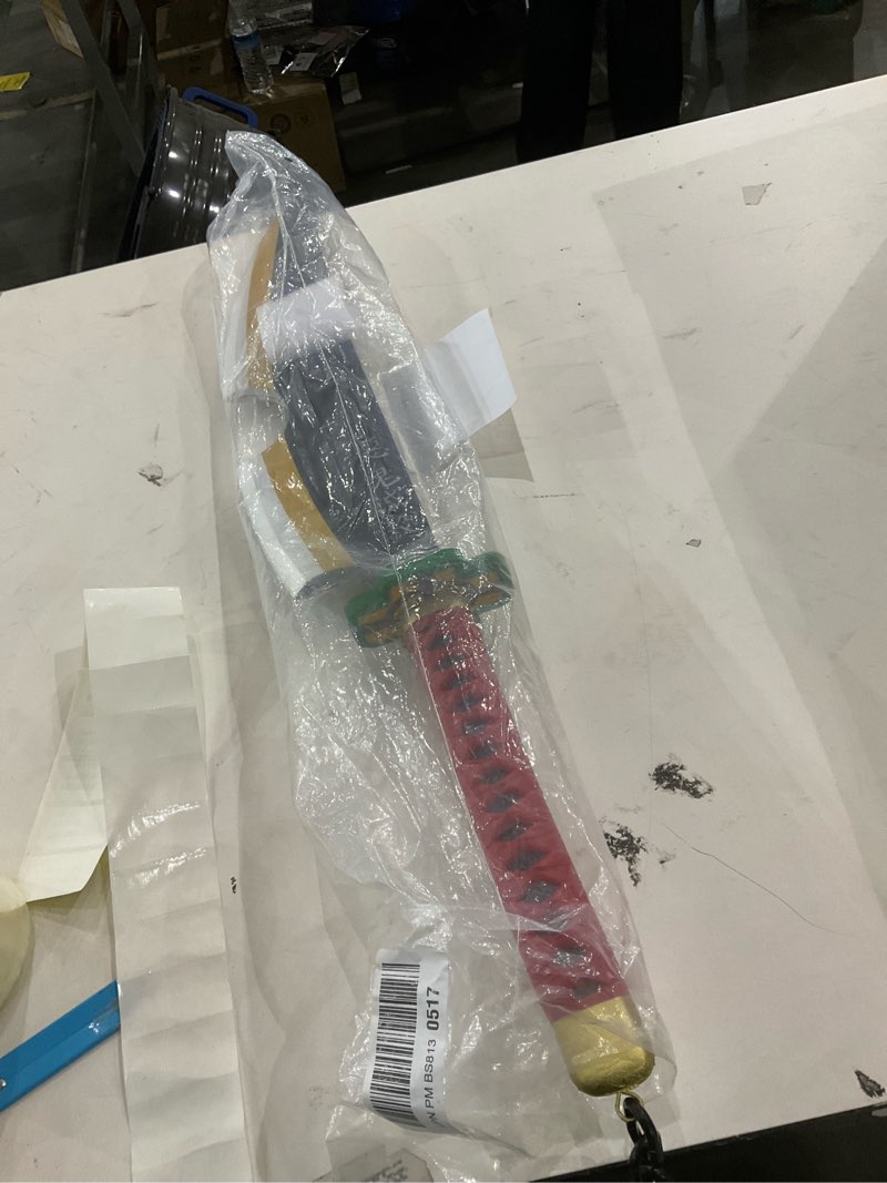 Condition photo showing As Is for Sword Valley Demon Series Anime Sword - Slayers Katana?40.9" Length?Anime Original Texture Carbon Steel Blade Carving Symbol?Non-Slip Grip?for Cosplay & Display Uzui Tengen