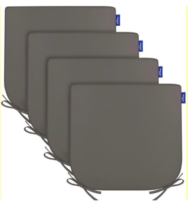 INFBLUE Indoor/Outdoor Chair Cushions Set of 4 Chair Pads Water Resistance Round Corner Outdoor Cush