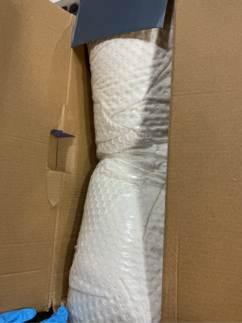 Condition photo showing New/Like New for osteo cervical pillow for neck pain relief, hollow design odorless memory foam pillows with cooling case, adjustable orthopedic bed pillow for sleeping, support for side back sleepers queen(25.5*16.5*5.2/4.1 inches) white