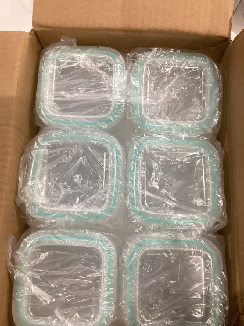 Condition photo showing Good Condition for Small Glass Food Storage Containers Set of 12, 6oz Mini Glass Containers Airtight, Leakproof for Snacks, Dips, Overnight Oats, Condiment Salad Dressing Sauce, Microwave, Dishwasher Safe