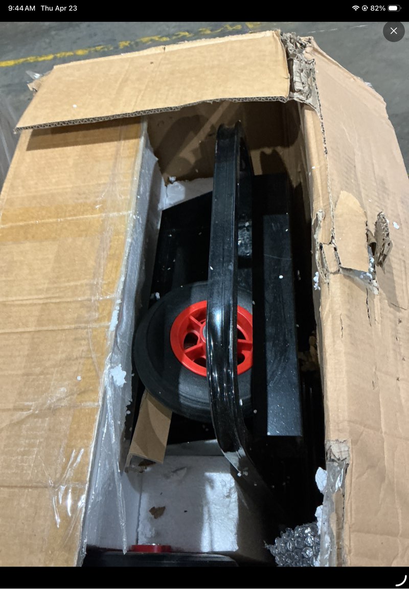 Condition photo showing As Is for vevor banding strapping cart, fit for pet/pp/polyester strapping coils with  core size, heavy duty strapping dispenser equipped with upgrade brake system, built-in spacious tray for tools
