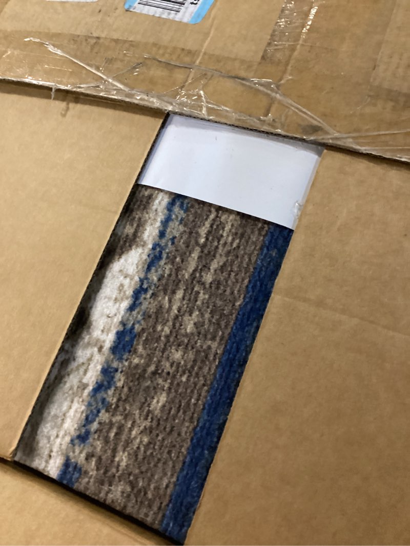 Condition photo showing Good Condition for rugsure washable area rugs 9' x 12' - 1/6 thick - moroccan-inspired -stain & water resistant non-slip - resistant rug for living room, bedroom, nursery, pet & child friendly (blue and brown) morocco-blue and brown 9' x 12' (rectangular)