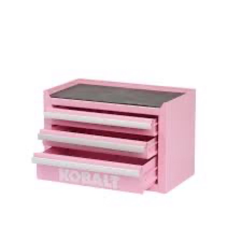kobalt portable mini base toolbox in a pink finish