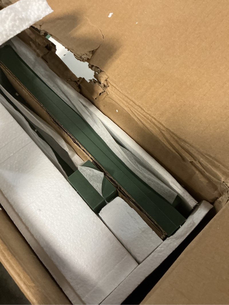 Condition photo showing Good Condition for tall bathroom cabinet with 2 doors & 1 drawer, narrow bathroom storage cabinet with adjustable shelves, for living room, entryway, kitchen, forest green