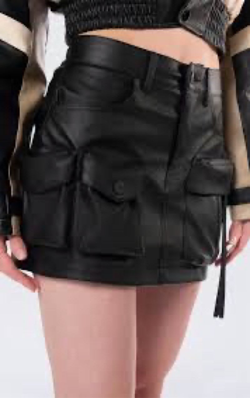 VEGAN LEATHER UTILITY MINI SKI black