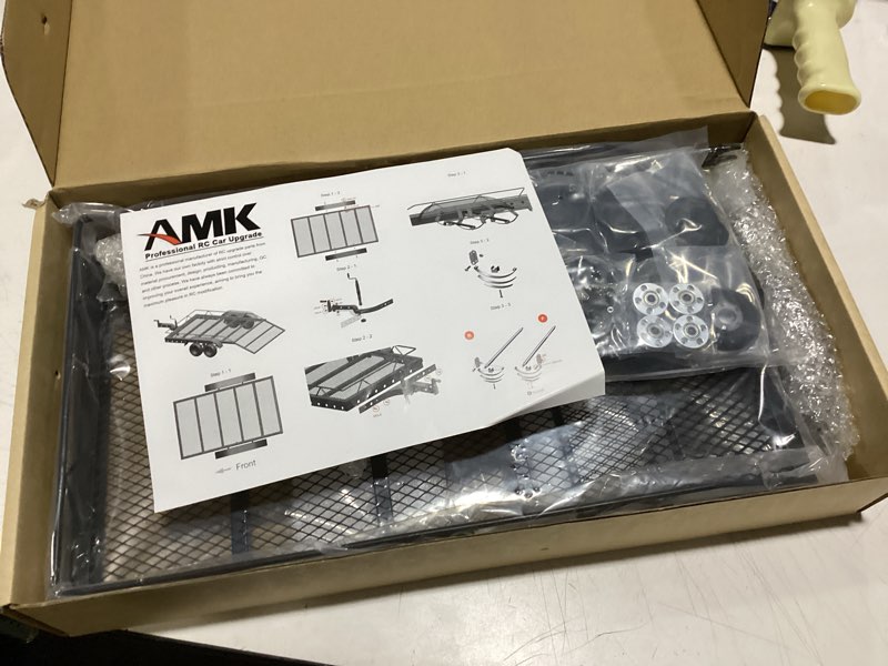 Condition photo showing Good Condition for AMK Metal 1/10 Scale RC Trailer for Hauling Behind Cars with Truck Hitch and Receiver Towing Strap Builer Kit for Axial SCX10 90046 TRX4 TRX6 Gen7 Gen8 Gift