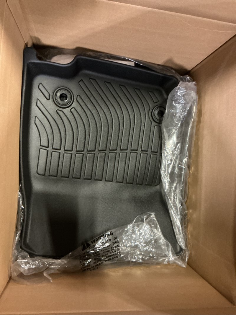Condition photo showing Good Condition for Floor Mats & Cargo Liner for Jeep Grand Cherokee L 2021-2025 (6-Passenger No Center Console) with Backrest Mat, All Weather TPE Heavy Duty Automotive Floor Liners Full Set Accessories Black 21) For Grand Cherokee L 2021-2025 (6-Seat) Set