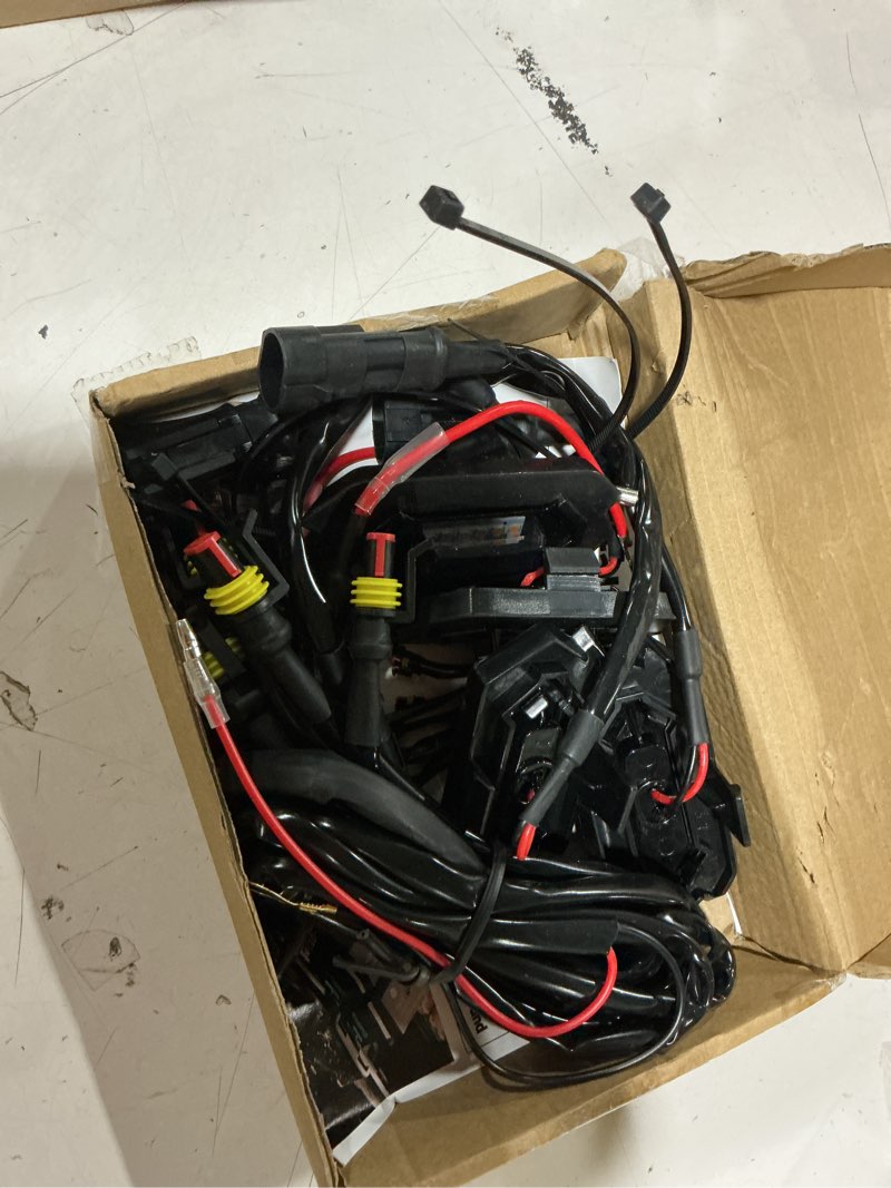 Condition photo showing As Is for upgraded 4 pcs led grill lights compatible with ford ranger t9 2022-2025 fuse and instruction included black