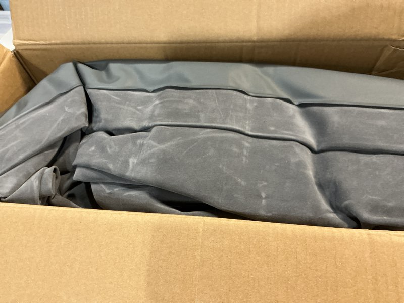 Condition photo showing As Is for intex dura-beam deluxe comfort-plush elevated: fiber-tech – queen size – built-in electric pump – 18in bed height – 600lb weight capacity 18" grey queen