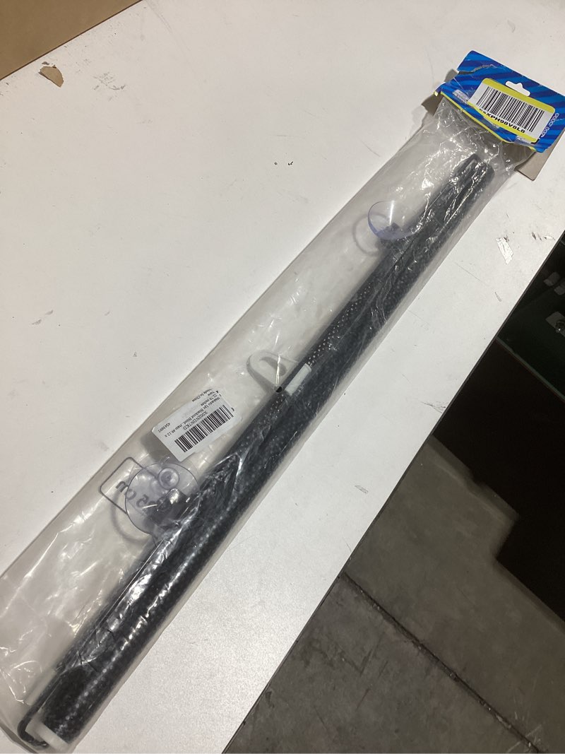 Condition photo showing As Is for Blackout Blind Curtains with Suction Cups for Windows No Drill Cordless Temporary Portable Roller Shades UV Protection PVC Window Shades for Home,Office,Bedroom,Door,Blackout (23''W x49''H, Black) 23"W x 49"H