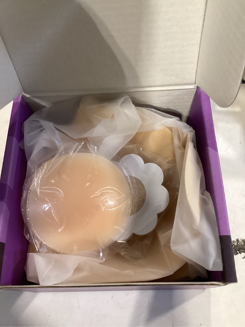 Condition photo showing Good Condition for invisible strapless sticky bra push up for women, ultra adhesive bra for backless dress, cleavage bra lift novelty bras (b cup, light beige) light beige 32-36b