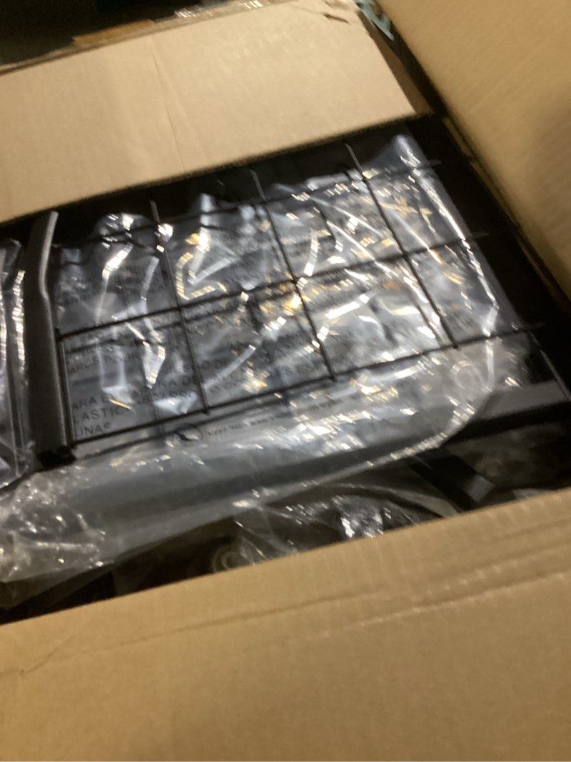 Condition photo showing Good Condition for Grid Wall Panel 2PCS Display Stand 2' x 5.2' FT Black Grid Wall Panels Movable Retail Display Racks Floorstanding Gridwall Heavy Duty with Wheel for Art Craft Photo Displays Fair Trade Show 2 Black 5.2 ft