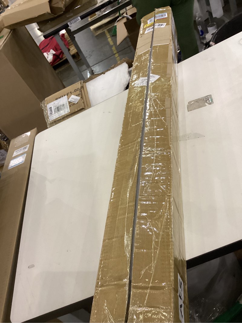 Condition photo showing As Is for Weysat 1 Set 94.5in x 47.2 in Mdf Board and Batten Wall Panel Kit Premade Wainscoting Panels Decorative Wall Molding Trim Slats Paintable Accent Kit for DIY Home Bedroom Living Room Decor 1 94.5"L x 47.2"W