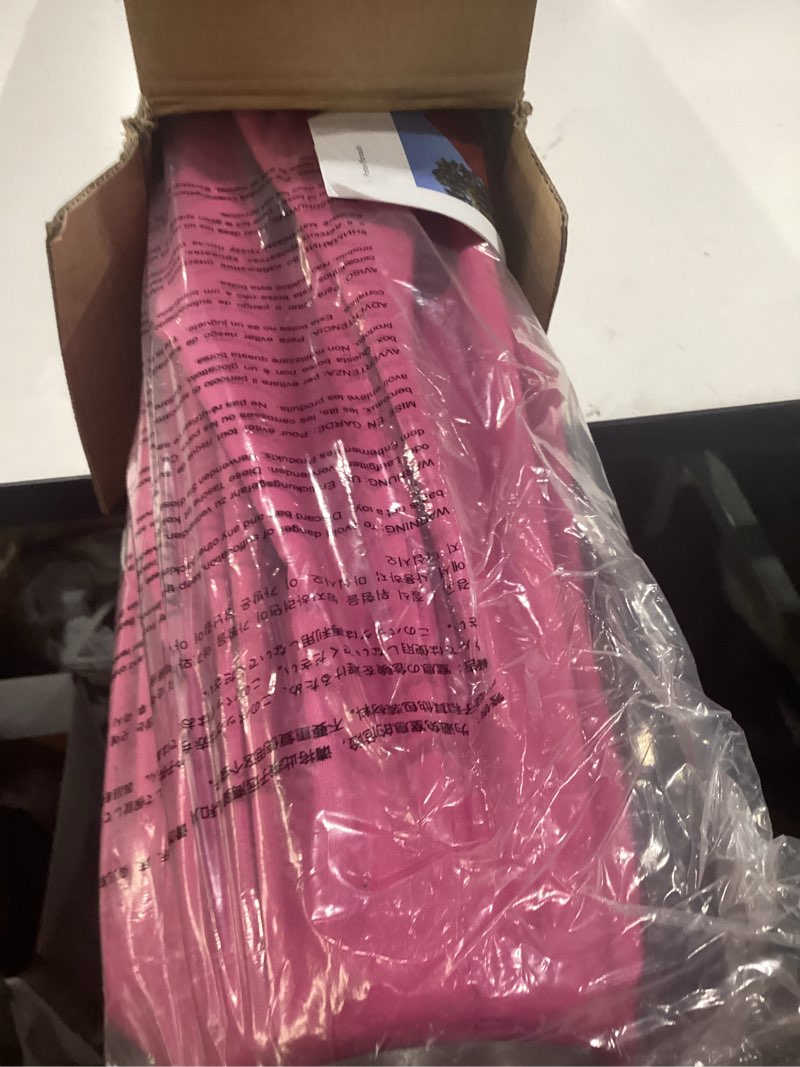 Condition photo showing New/Like New for pink ayge 9ft large outdoor patio umbrella market table umbrella-uv resistant, easy push button tilt and crank, 8 sturdy fiberglass ribs heavy-duty pool umbrella for deck, backyard,garden,pink