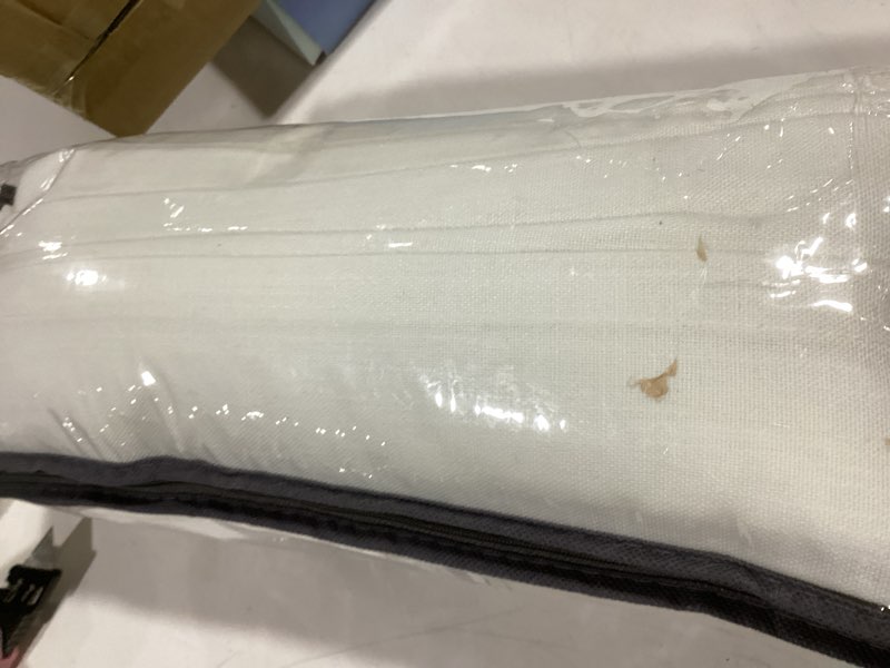 Condition photo showing Good Condition for Pinch Pleat Extra Wide 70x120 Inch Linen Curtains for Living Room Divider Pleated Drapes Hooks Rings Light Filter Semi Sheer Off White Ivory Patio Sliding Door Big Window Curtains 120 Inch Length Off White 70"W x 120"L (Pack of 1)