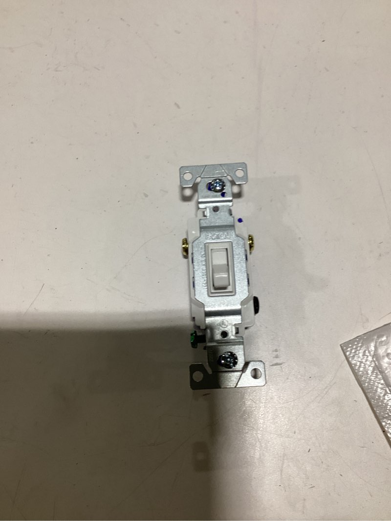 Condition photo showing As Is for Eaton 15-amp Single-pole Toggle Light Switch