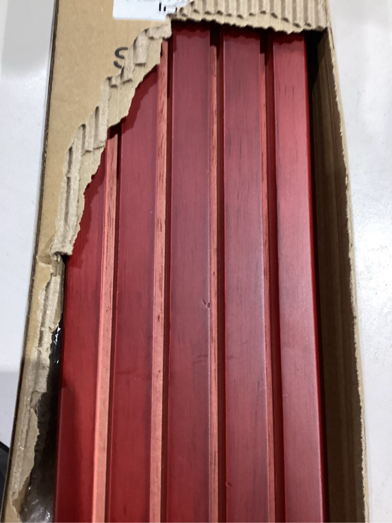 Condition photo showing Good Condition for Military Challenge Coins Display Holder Solid Wood Challenge Coin Stand Holds 30 Coins 4 Row Military Coin Holder Rack for Desk,Challenge Coin Display Case for Collectors, Red Large Mahogany