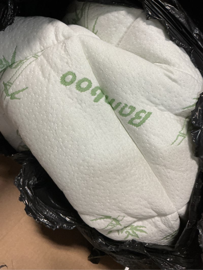 Condition photo showing As Is for Ultra Soft Queen Size Mattress Topper - Viscose Made from Bamboo Pillow Top Mattress Pad for Back Pain Relief - Naturally Cooling for Hot Sleepers, Green Green Queen