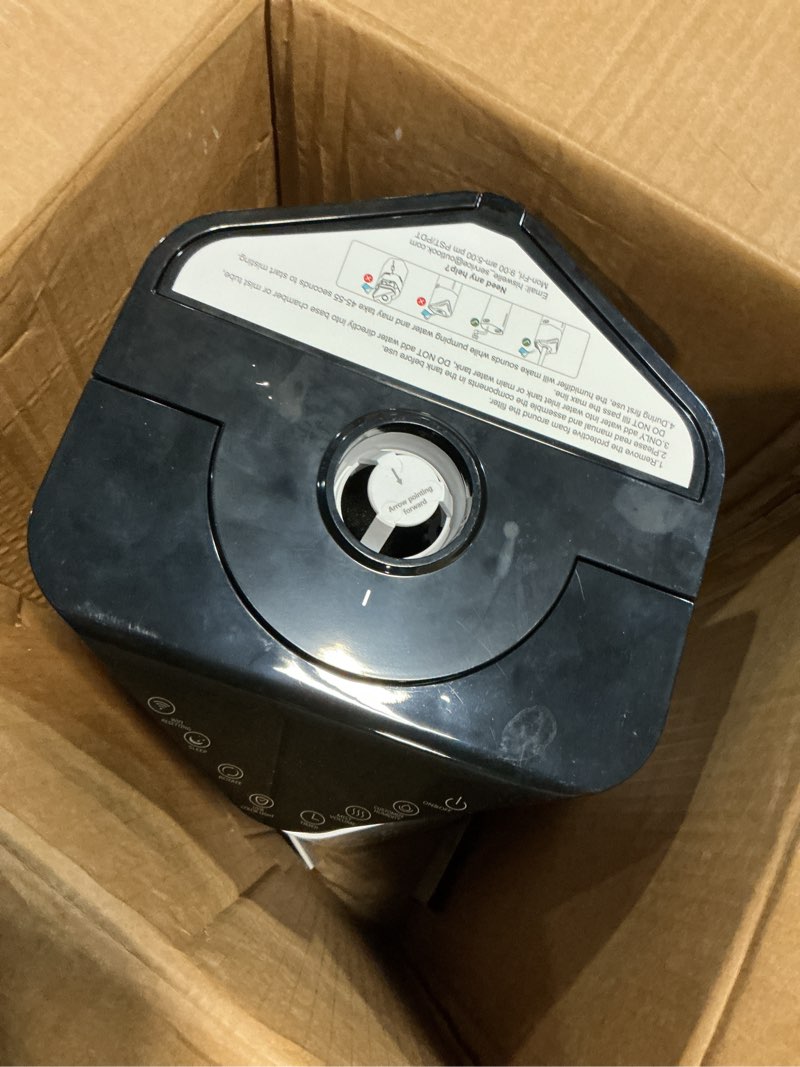 Condition photo showing As Is for 19L/5Gal Humidifiers for Bedroom Large Room 2800 sq ft, Quiet Humidifiers for Large Room, Floor Humidifier with 3 Mist Mode & Auto 180°Mist Tube for Home Whole House School Office Commercial Plants white