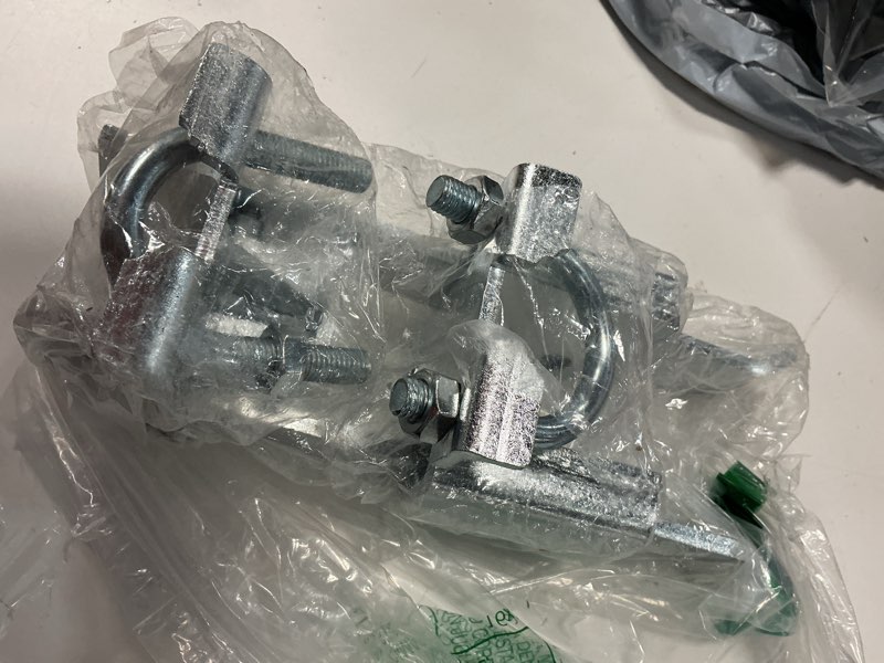 Condition photo showing Good Condition for chain link fence double gate latch for 2" gate frame residential strong arm chain link fence gate latch double gate latches for metal gates swing gates silver for 2" gate frame