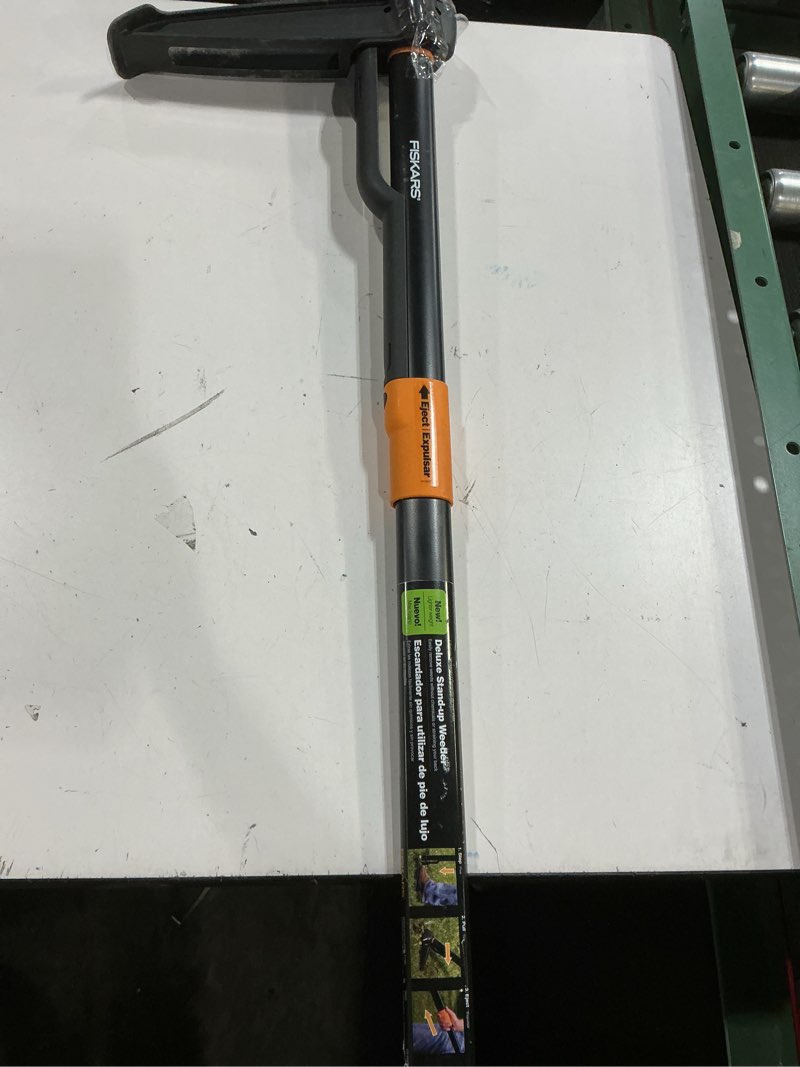 Condition photo showing As Is for fiskars 39.25 in. stainless steel weeder aluminum handle  black and orange
