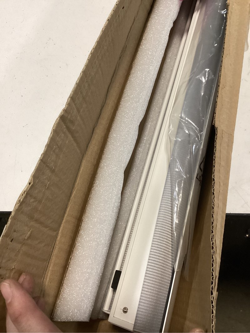 Condition photo showing As Is for denfoon motorized zebra blinds, solar powered dual layer automatic shades with remote control, rechargeable smart blinds horizontal wireless electric shades for windows. gray? 35 x 72 gray 35"w x 72"h