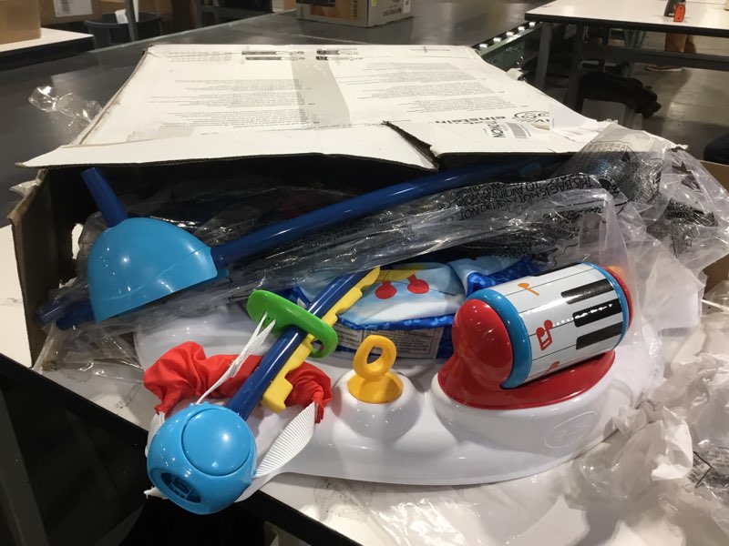 baby einstein neighborhood symphony activity jumper infant entertainer with lights and melodies, age 6 months +, max weight 25 lbs., unisex