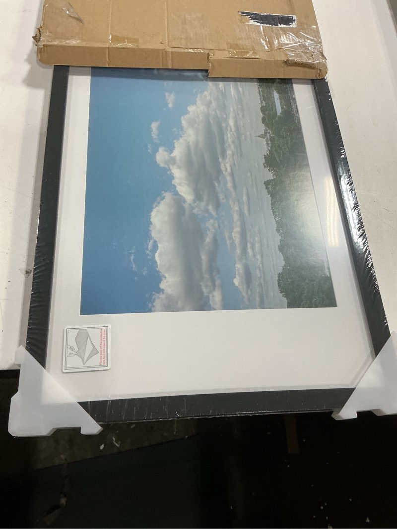 Condition photo showing New/Like New for upsimples 12x36 picture frame, display pictures 10x30 with mat or 12 x 36 without, wall hanging long frames, black, 1 pack black 12x36