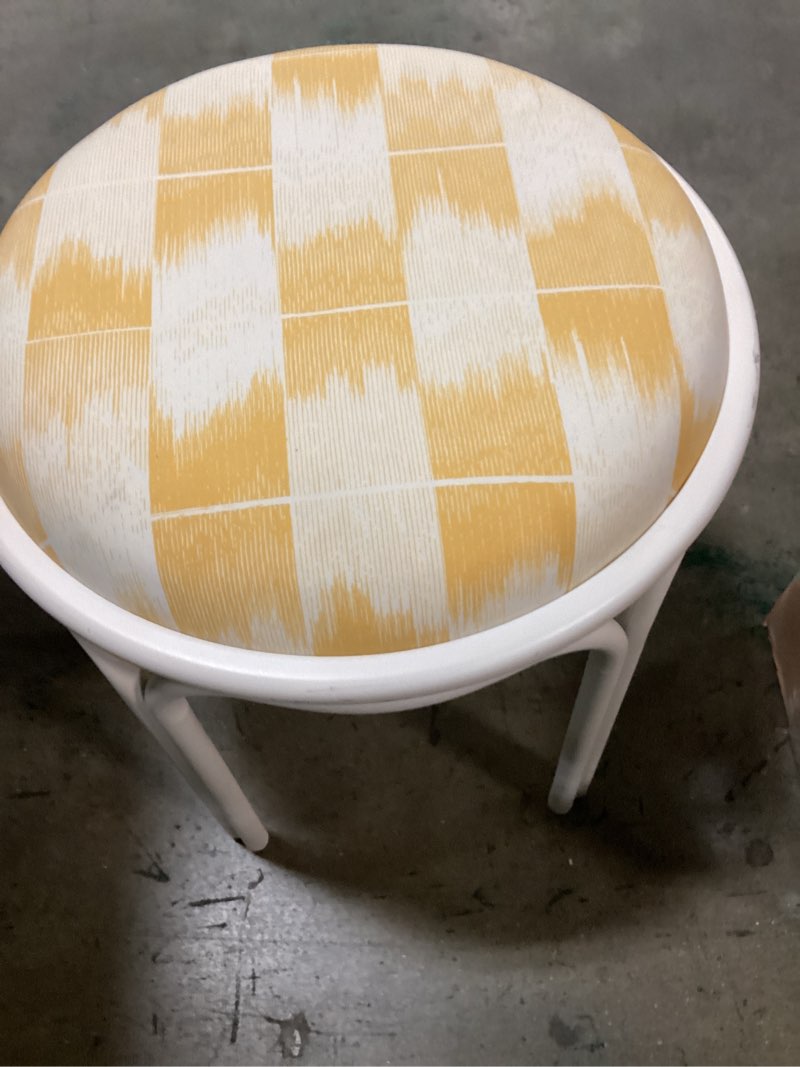 Condition photo showing Good Condition for metal round travel accent patio stool yellow - threshold™