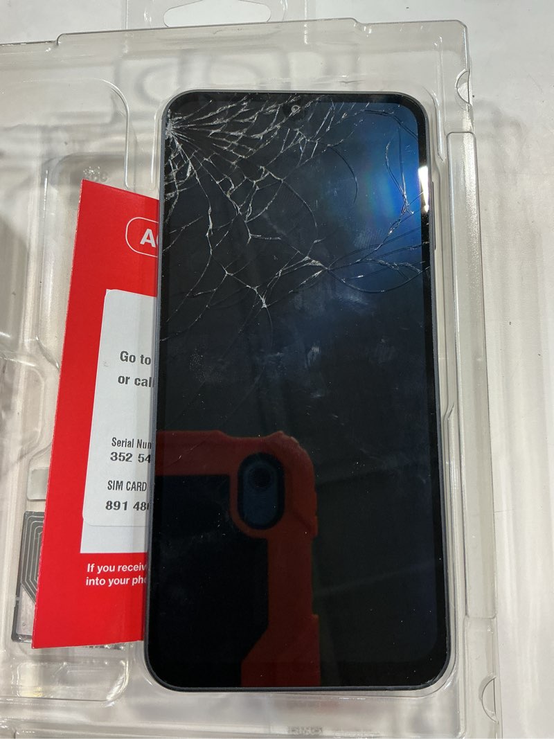 Condition photo showing As Is for total wireless samsung galaxy a16, 128gb, 5g, black - prepaid smartphone [locked to total wireless]