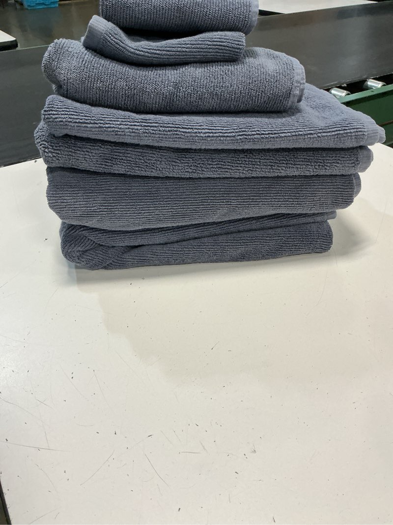 Condition photo showing Good Condition for quinceturkish ribbed quick dry bath towel bundle set 6 pieces 