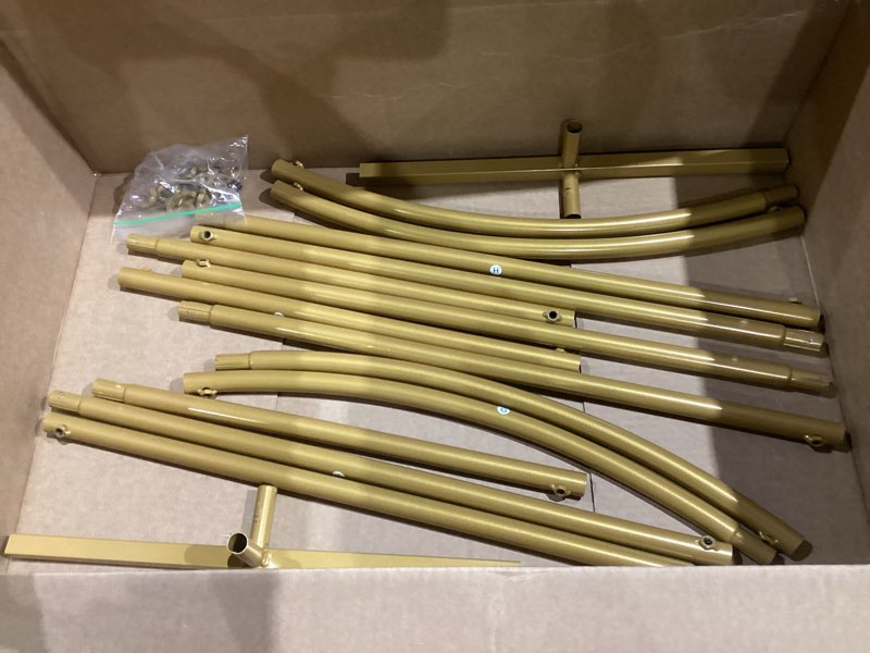 Condition photo showing Good Condition for Arch Backdrop Stand - 3PCS (7.2ft, 6.6ft, 6ft) Upgraded Metal Arch Backdrop Stand - Easy to Set up Gold Wedding Arch Frames- for Weddings, Birthday Parties, Baby Showers, Family Gatherings 3-PCS