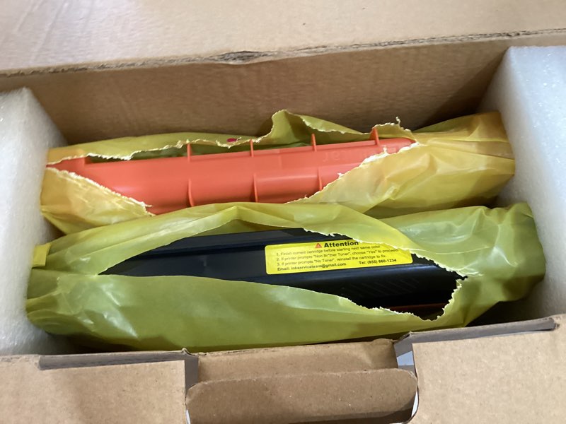 Condition photo showing As Is for tn229xl tn229 xl high yield toner cartridge compatible replacement for brother tn229xl tn-229xl use in hl-l3220cdw l3280cdw l3300cdw mfc-l3720cdw mfc-l3780cdw l3765cdw printer (tn229xlbk/c/m/y-4 pack) black cyan magenta yellow 4
