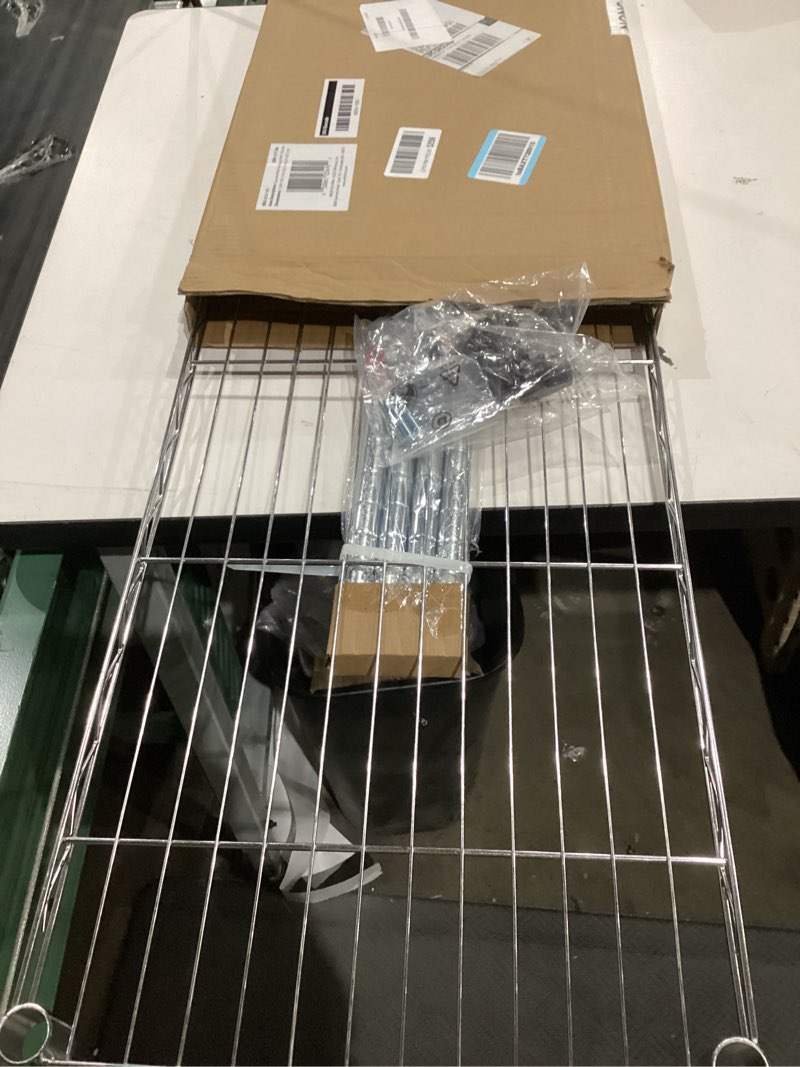 Condition photo showing Good Condition for whitmor supreme 30 w x 14 d x 15 h steel freestanding shelves  silver chrome  for adult use