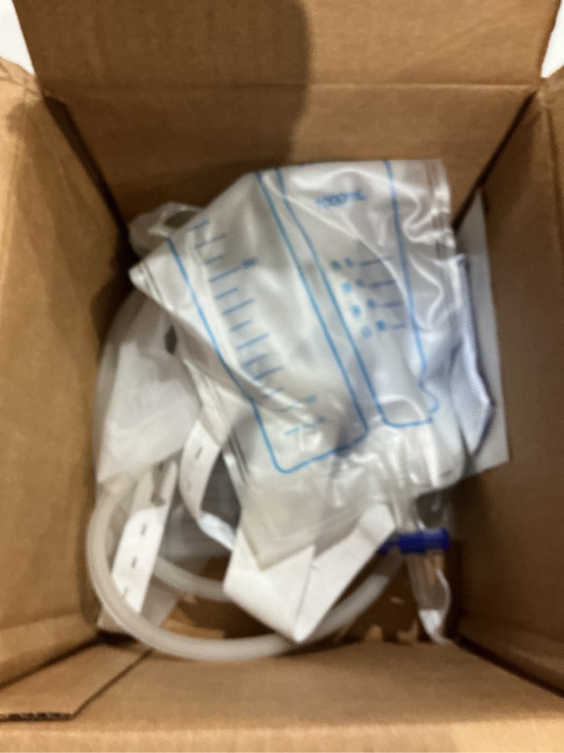 Condition photo showing Good Condition for Men Wearable Urine Collector with Fixed Pants Silicone Urine Cup 1.2M Tube and Two Urine Bags 1000ml Daytime 2000ml Nighttime Reusable Leak Proof Anti Reflux Urinary Collection, Elderly Men Blue