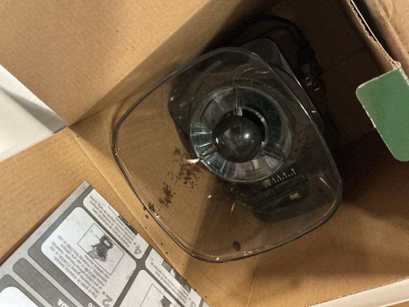 Condition photo showing As Is for Cuisinart Coffee Grinder, Electric One-Touch Automatic Burr Coffee Grinder with 18-Position Grind Selector, Cup Size Selector for 4 – 18 Cups, DBM-8P1, Black Stainless Burr Mill Stainless Steel