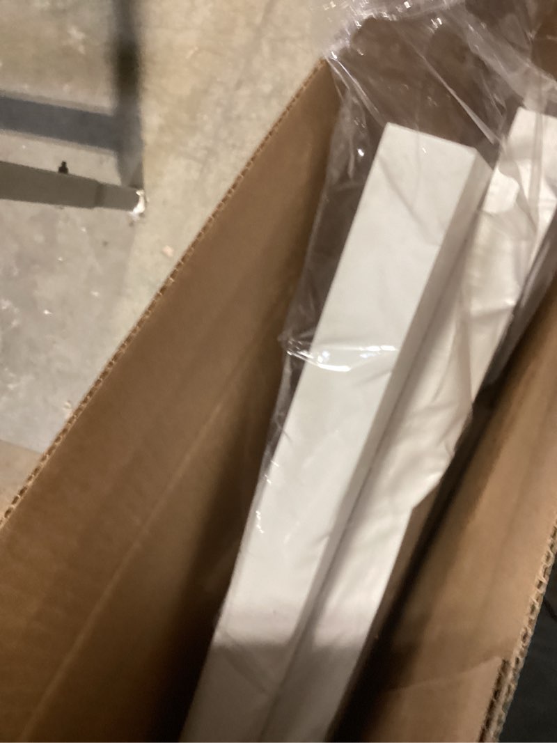 Condition photo showing New/Like New for qeeig floating shelves for wall 23.6" long - wall mounted shelf bathroom kitchen living room bedroom farmhouse home decor display bookshelf large 23.6 x 9.3 inch set of 2, white (008-60w) 23.6" b. white